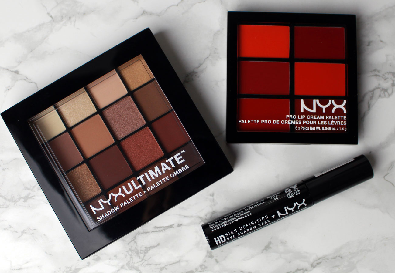 Nyx Ultimate Shadow Palette Warm Neutrals & Nyx Pro Lip Cream Palette The Reds