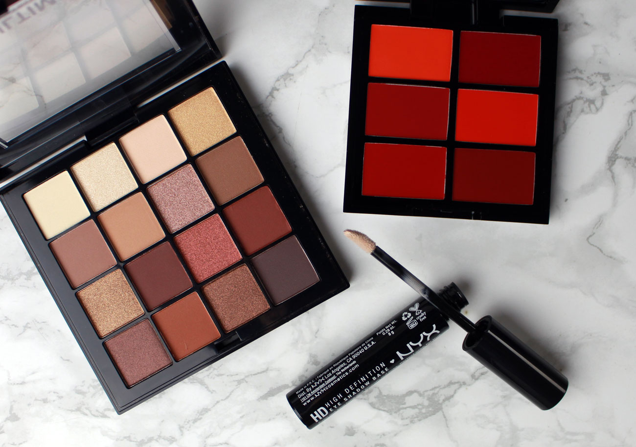 Nyx Ultimate Shadow Palette Warm Neutrals & Nyx Pro Lip Cream Palette The Reds