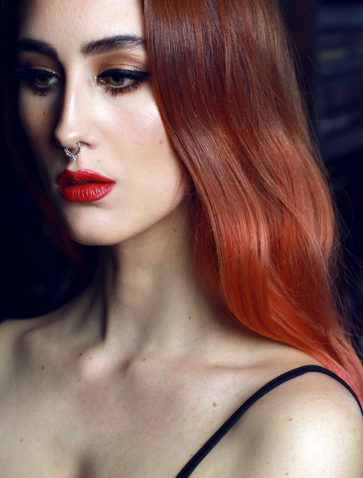Red lips red hair