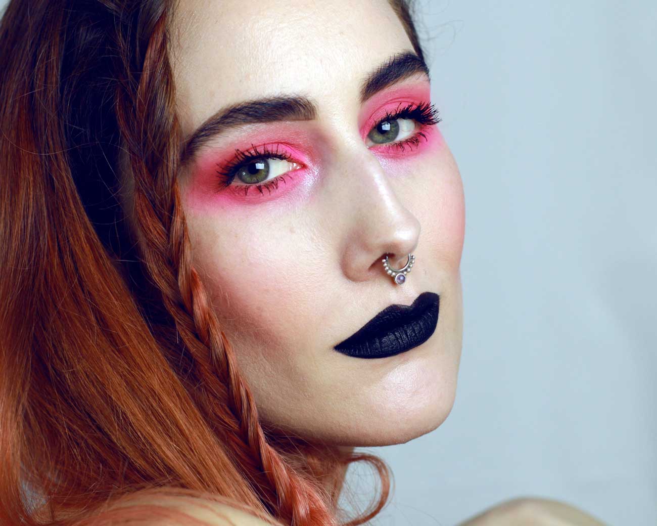 Neon pink eye makeup