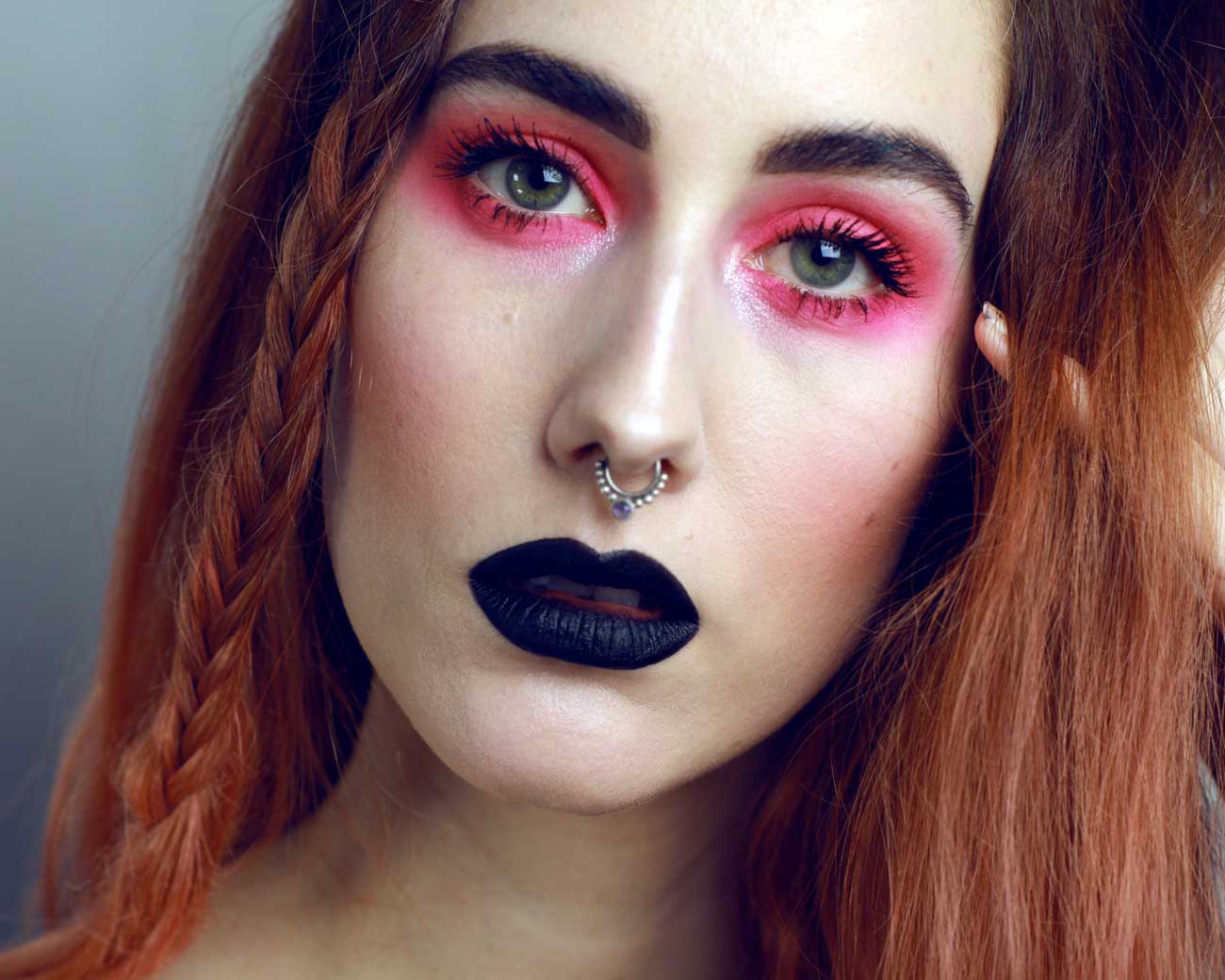 Neon pink eye makeup