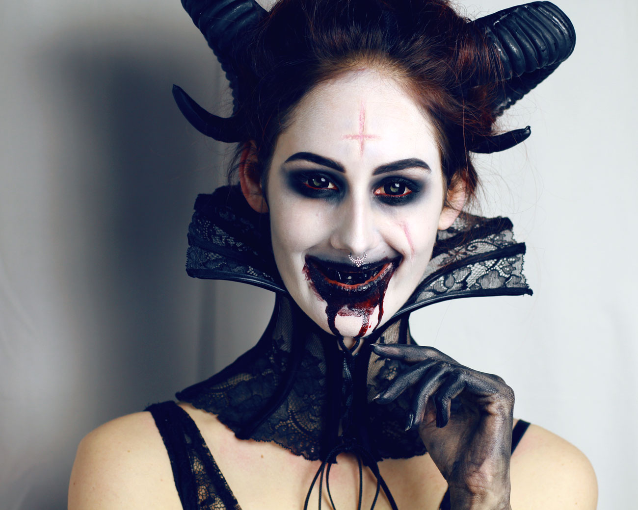 Satanic demon makeup