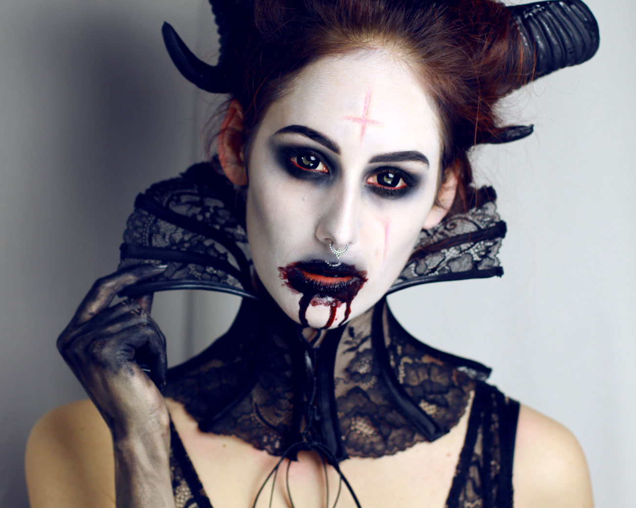 Satanic demon makeup