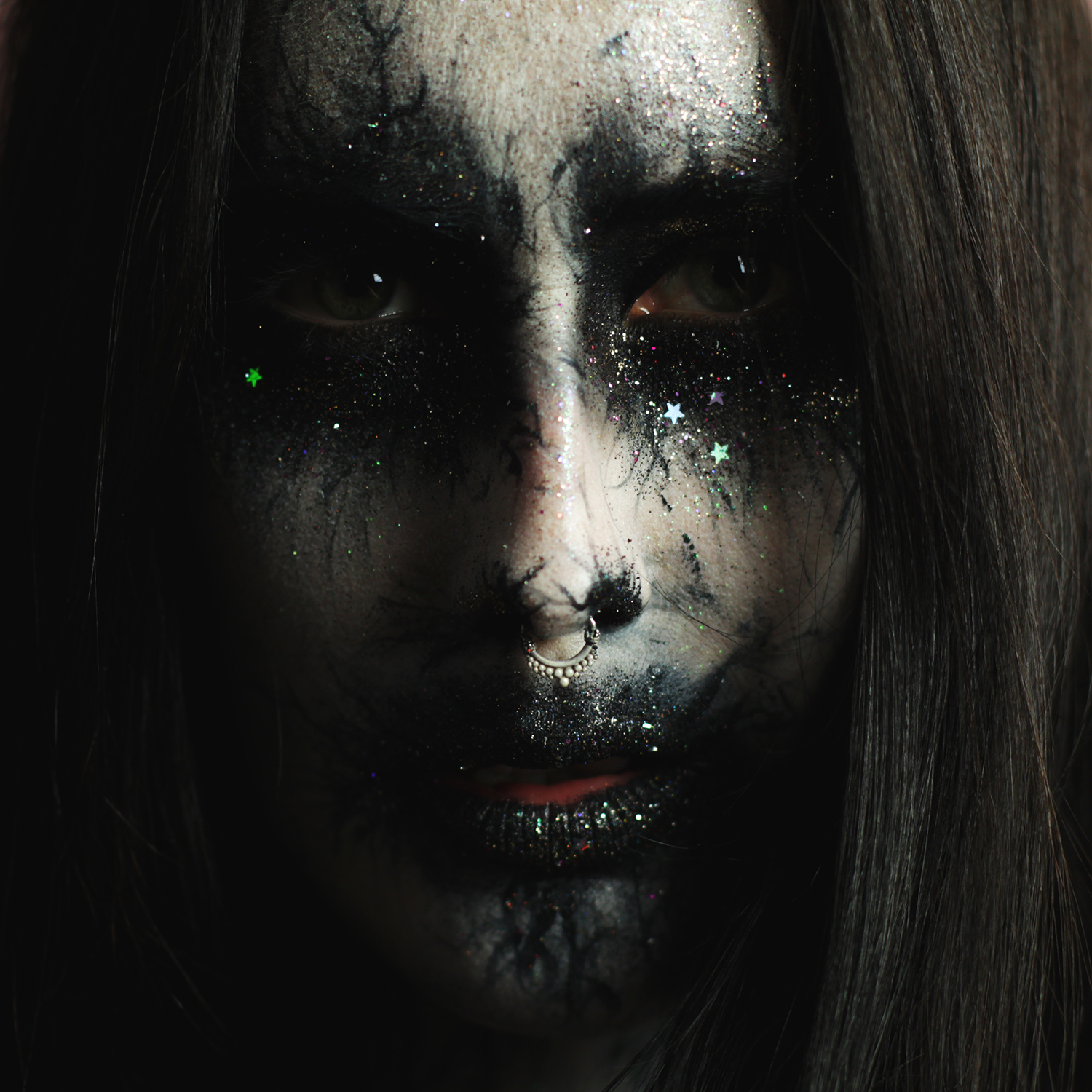 Glitter corpse paint